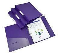 Rapesco 1663 Classeur à 2 Anneaux avec Protection Antibactérienne, Dos de 35 mm, A4, Violet, Lot de 4