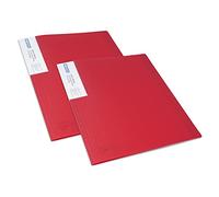 Rapesco 1676 Protège-Document avec Protection Antibactérienne, 40 Pochettes, A4, Rouge, Lot de 2