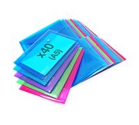 Rapesco 1680 ECO Pochette à Bouton Pression Recy A5, Lot de 40