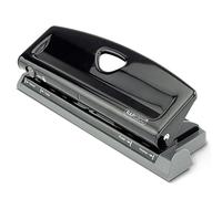 Rapesco 1725 Perforatrice Ajustable à 6 Trous, Capacité de 9 Feuilles, Noir
