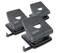 Rapesco 1738 Business Pack: Germ-Savvy Antibactérien 827-P Perforatrice 2 Trous, Capacité de 30 feuilles, Noir, Lot de 3