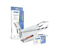 Rapesco Pince agrafeuse 1794 Porpoise ONE – Bypass, 2-45 feuilles, 1000 agrafes 24/8 mm chrome