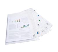 Rapesco 1803 Pochette Document Zippi, Zip en Plastique, A4+, Lot de 5