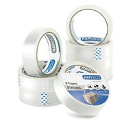 Rapesco Ruban adhésif transparent 1808 – 25 mm x 66 m – Lot de 8