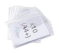 Rapesco 1816 ECO Pochette à Bouton Pression Recy A4+, Transparent, Lot de 10