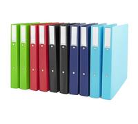 Rapesco 1826 ECO Classeur à 2 Anneaux, Dos de 38 mm, A4, Couleurs Assorties, Lot de 10