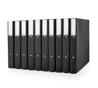 Rapesco 1827 ECO Classeur à 2 Anneaux, Dos de 38 mm, A4, Noir, Lot de 10