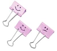 Rapesco Boite De 20 Pinces À Dessin Métal 19 Mm Rose Emoji