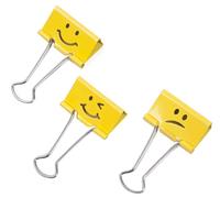 Rapesco Bte De 20 Pince Double Clip (L)32 Mm Jaune, Emoji