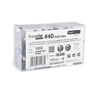 Rapesco Clips À Documents Supaclip 40, 350 Pièces