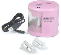 Rapesco Elektrischer Doppel-Spitzer Ps12-Usb, Rosa