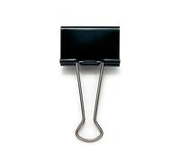 Rapesco FBC190B1 Pinces à Double Clip 19 mm, Noir, Lot de 10