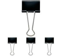 Rapesco FBC250B1 Pinces à Double Clip 25 mm, Noir, Lot de 40