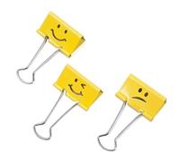 Rapesco Lot De 20 Pince Double Clip (L)19 Mm Jaune, Emoji