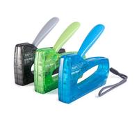 Rapesco 0953 T8-Mini Set, Lot de 3 Agrafeuses avec 1800 Agrafes 13/6 mm, Bleu, Vert et Noir