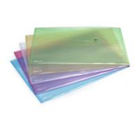 Rapesco Pqt De 5 Pochettes Porte-Document A3 À Pression Assorti Pastel