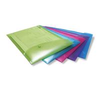 Rapesco Pqt De 5 Pochettes Porte-Document A4+ Portrait Coloris Vif Transparent