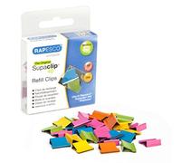 Rapesco RC4050MC Supaclip 40 Pinces de Recharge, Couleurs Assorties, Lot de 50