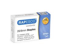 Rapesco Agrafes S11661Z3 galvanisées 26/6 mm (No.56) – Lot de 1000