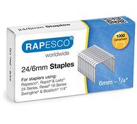 Rapesco S24607Z3 Agrafes Galvanisées de Type 24/6 mm (No.16), Lot de 1000