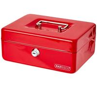 Caisse À Monnaie - Rouge - Métal - 5 Compartiments - 20cm