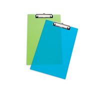 Rapesco SHPPCBAS Porte-Bloc Transparent Givré, A4+, Lot de 1 en Vert, Bleu ou Blanc