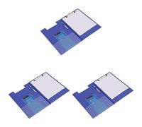 Rapesco VFDCB0L3 Porte-bloc à Rabat, A4+ / Format Papier Ministre, Bleu (Lot de 3)