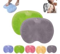 Rapeuse Pieds,Bain de Pied,Tapis de Bain en Silicone,Brosse pour Les Pieds,Gommage des Pieds,Masseur de Pieds, Coussin de Massage de Bain avec Ventouses Antidérapantes pour Le Soin des Pieds (2pc-d)