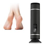Rapeuse Pieds électrique, 360° Sans Angle Mort Rapeuse Pieds Electrique Puissante, Ponceuse Pieds Electrique avec 2 Têtes de Broyage,Soin des Pieds pour Femmes Hommes Pédicures (Noir)