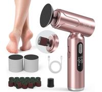 Rapeuse Pieds Electrique 99 Vitesses, 2-En-1 Kit De Manucure & Pédicure Avec Écran Led, 2 Embouts Et 80 Papiers Abrasifs, Pour Ongles Épais, Talons Fissurés, Callosités Et Peau Morte