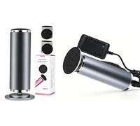 Rapeuse Pieds électrique avec 60 Disques Abrasifs et Vitesse Variable Anti-callosité Lime Pieds Electrique Râpe à Pied Pédicure Honeyglow Élimine Callosités Et Peau Morte À La Maison, Gris métallisé