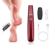 Rapeuse Pieds Electrique Puissante Rappe Pieds PéDicure RâPe Electrique Pieds Lime à Pied Rechargeable, éLimine Les Peaux Mortes Et Les CallositéS，Pour Soins Des Pieds à Domicile (Rouge)
