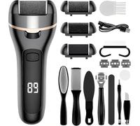 Rapeuse Pieds Electrique, Râpe Pieds Pédicure Avec 3 Rouleaux de Remplacement Râpe Électrique Lime pour Peau Morte Rappe Ponceuse Pieds Electrique Soin Pied