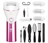 Rapeuse Pieds Electrique, Rappe Pieds Pédicure, Rapeuse Pieds Electrique Puissante avec 3 Rouleaux, IPX7 Étanche Rape Pied, 2 Vitesses, Rape Pied Rechargeable pour Enlever Les Callosités