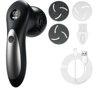 Rapeuse Pieds Electrique, Rappe Pieds Pédicure Rechargeable, Ponceuse Pieds Râpe pieds IPX7, avec 3 Têtes de Ponçage de Rechange