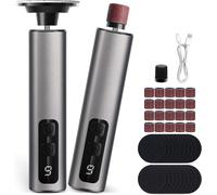 Rapeuse Pieds Pédicure Électrique, 2 In 1 Ponceuse Pieds Electrique Vitesse Réglable Avec 20 Tampons De Remplacement Et 10 Anneau De Gommage Des Ongles Pour Peau Morte Ponceuse Pieds Soin Pied