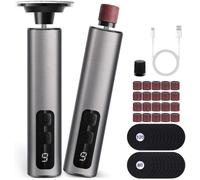 Rapeuse Pieds Pédicure Électrique, 2 In 1 Ponceuse Pieds Electrique Vitesse Réglable Avec 20 Tampons De Remplacement Et 10 Anneau De Gommage Des Ongles Pour Peau Morte Ponceuse Pieds Soin Pied