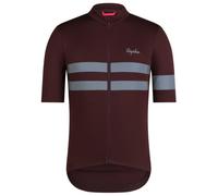 Maillot manches courtes rapha brevet jersey marron argent homme