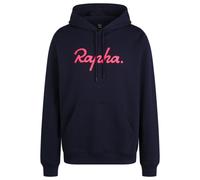 Rapha - Heavyweight Cotton Hoodie Large Logo - Sweat à capuche - M - dark navy / high-vis pink