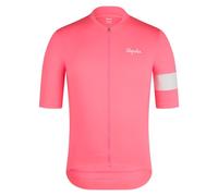 Rapha Core Short Sleeve Jersey Rose M Homme High-Vis Pink / White