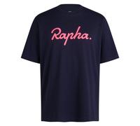 Rapha - Men's Cotton Logo T-Shirt - T-shirt homme Dark Navy / High-Vis Pink - M