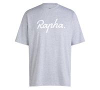 Rapha Cotton Large Logo Short Sleeve T-shirt Gris M Homme Grey / White