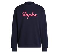 Rapha - Men's Heavyweight Cotton Sweatshirt - Large Logo - Sweatshirt homme Dark Navy / High-Vis Pink - L