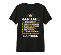Raphael personnalisé Humour Définition Prénom Raphael T-Shirt Haut de Gamme