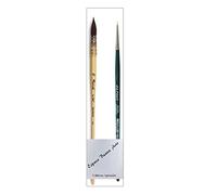 Raphael Pinceau Lavis Aquarelle Petit Gris Pur Monte sur Plume Serie 803 No.0/2 + 1 pièce Nova-Synthetik 1570