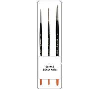 Raphael Pinceau Series 8404,kolinsky Rouge Sable Pinceau,Set 3pcs,Taille 5/0 2/0. 0 France Espace Beaux Arts