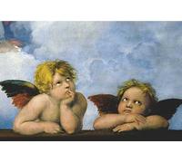Raphael - Poster - Little Angels + 2 pcs plinthes en bois 92 cm noir
