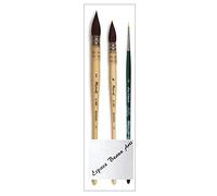 Raphael Serie 803 Pinceau Lavis Aquarelle Petit Gris Pur Monte sur Plume ,N0, 0 , 2 +1 DaVinci 1570