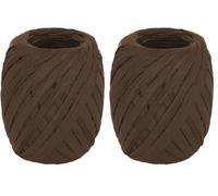 Raphia de papier couleur marron 4mmx30m. (Lot de 2)