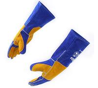RAPICCA Gants soudure homme cuir résistant à la chaleur, 16 pouces, bleu | Pour soudage à l'arc, MIG et fil fourré, soudeurs, forgerons, cheminée, brasero, poêle à bois, glace carbonique et four